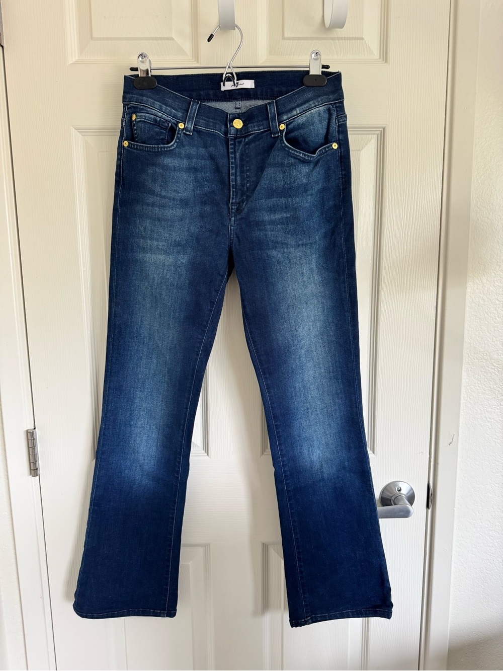 7 For All Mankind Dark Blue Flare Jeans